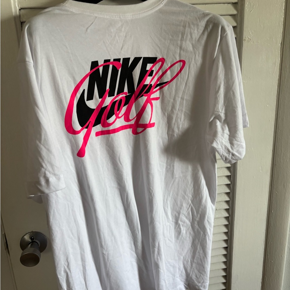 Nike golf White and Pink Graphic Men's Tee - Picture 2 of 3